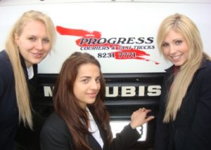 Progress Couriers and Taxi Trucks Office Girls