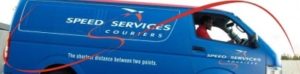 Speed Services Blue Courier Van