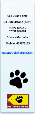 Easy Pet Spain to UK pet transport